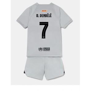 Barcelona Ousmane Dembele #7 babykläder Tredje Tröja barn 2022-23 Korta ärmar (+ Korta byxor)